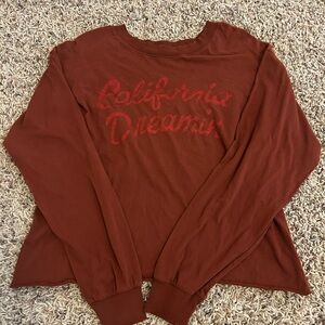 Forever 21 Maroon Long Sleeve Tee